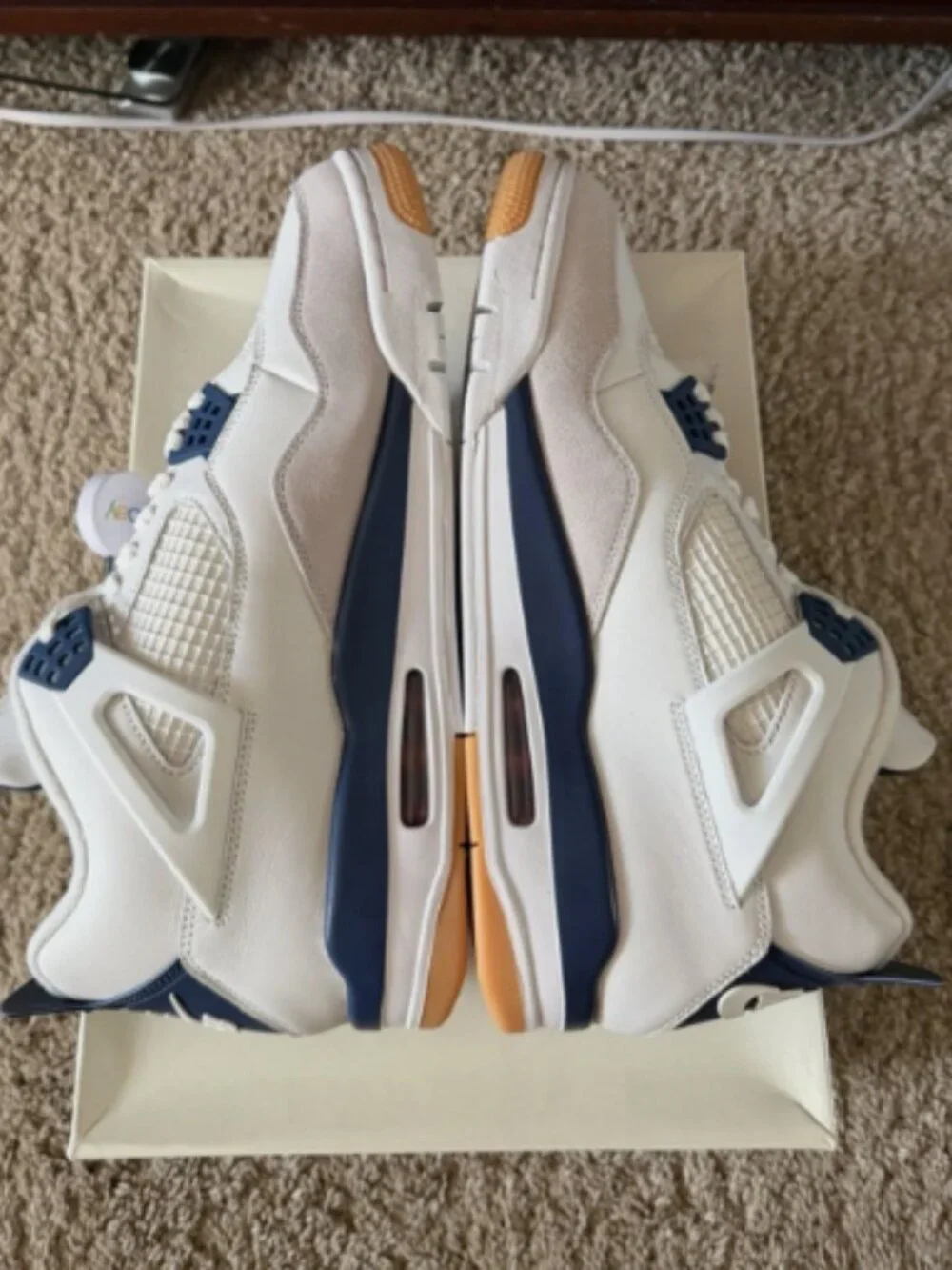 AIR JORDAN 4 RETRO SP WHITE NAVY BRAND NEW